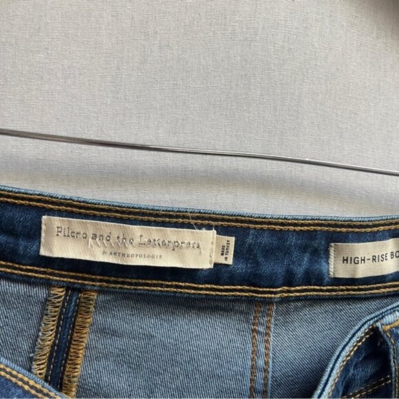 Pilcro and the Letterpress Anthropologie high rise bootcut denim jeans Sz 26 - Picture 14 of 14